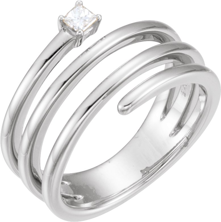Accented Spiral Ring