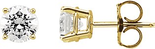 Round 4-Prong Stud Earrings