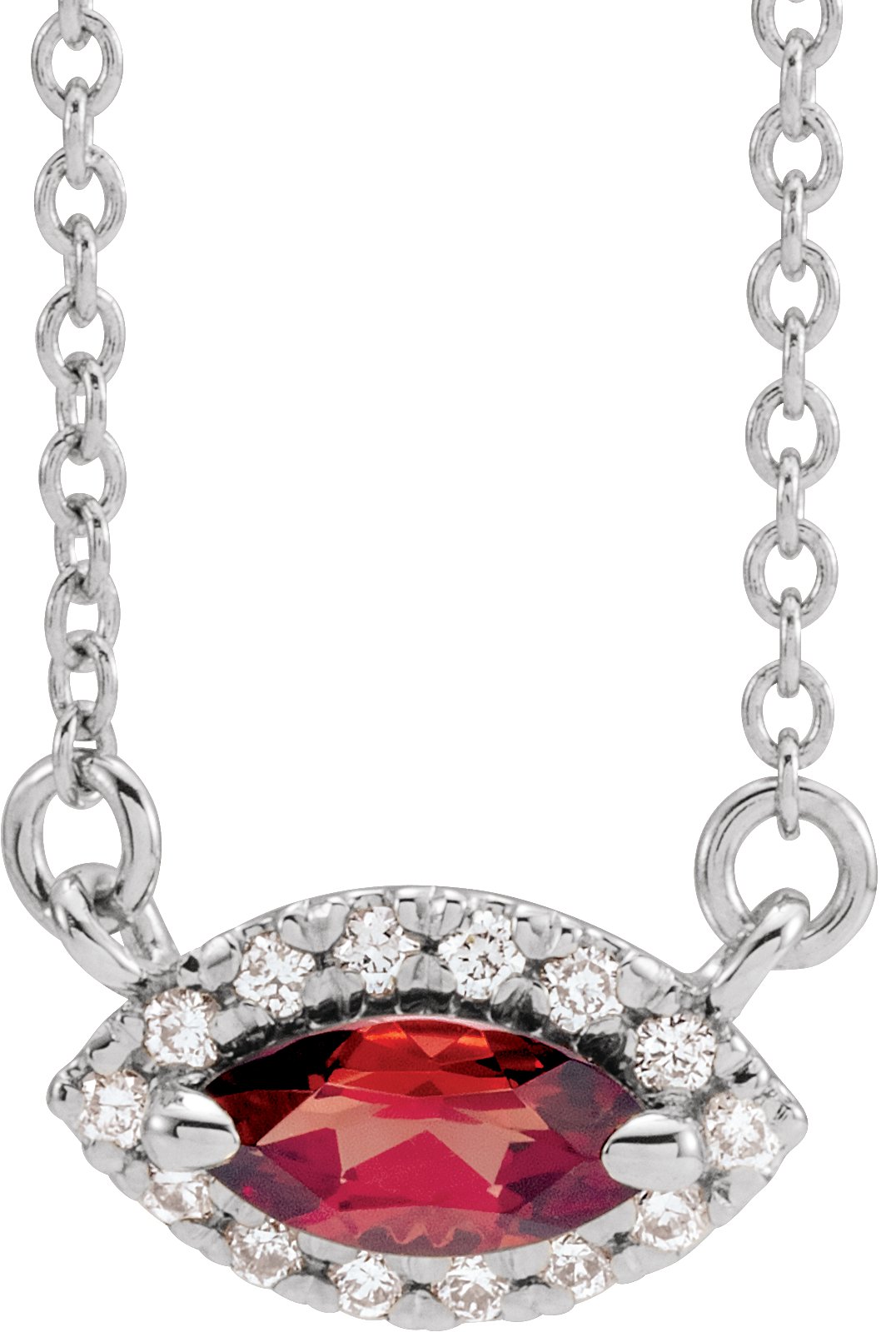 French-Set Halo-Style Necklace or Center