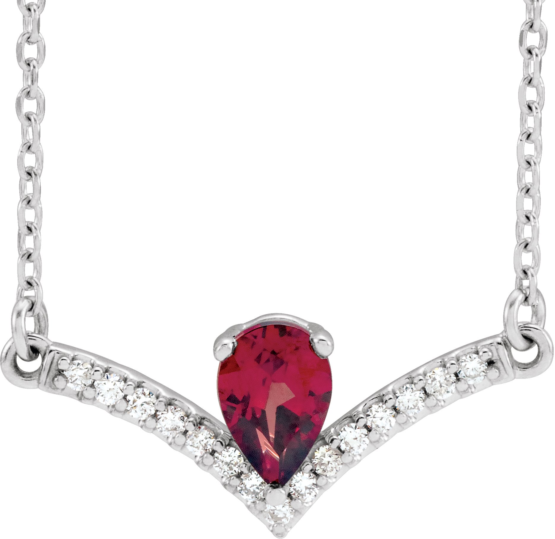 Accented V Necklace or Center