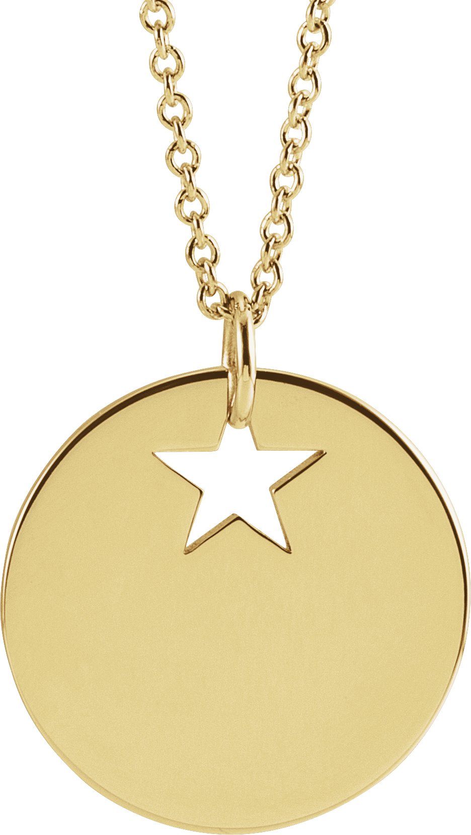 Engravable Pierced Heart or Star Necklace or Pendant