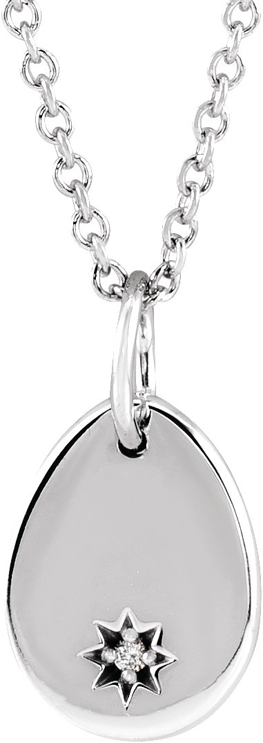 Engravable Accented Necklace