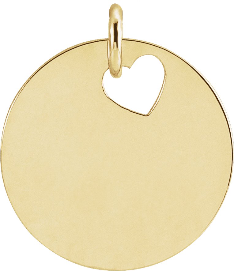 Engravable Pierced Heart or Star Necklace or Pendant