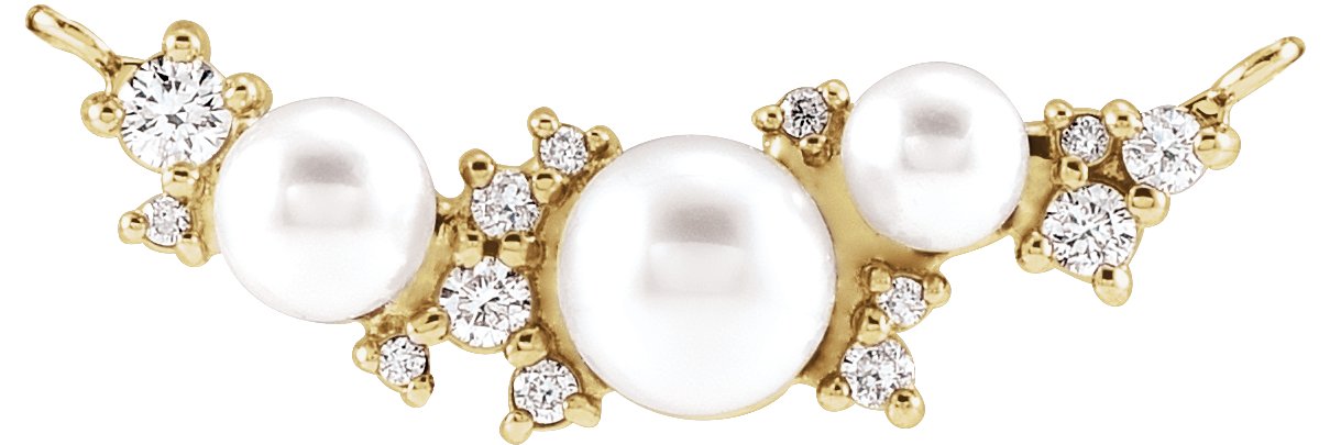 Accented Pearl Necklace or Center