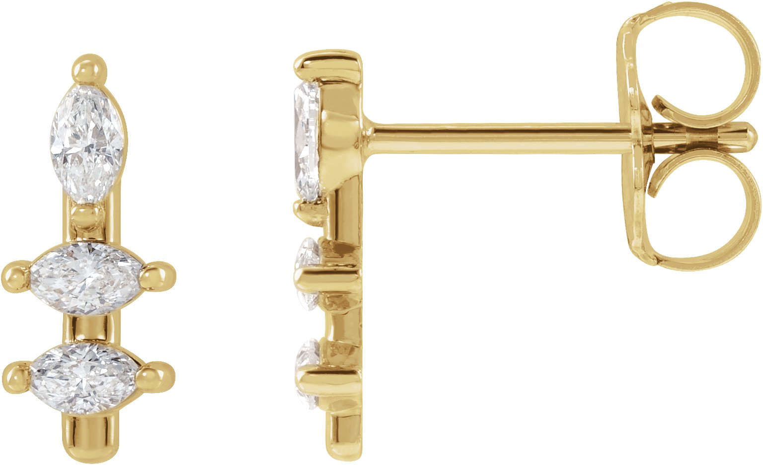 Marquise Bar Earrings