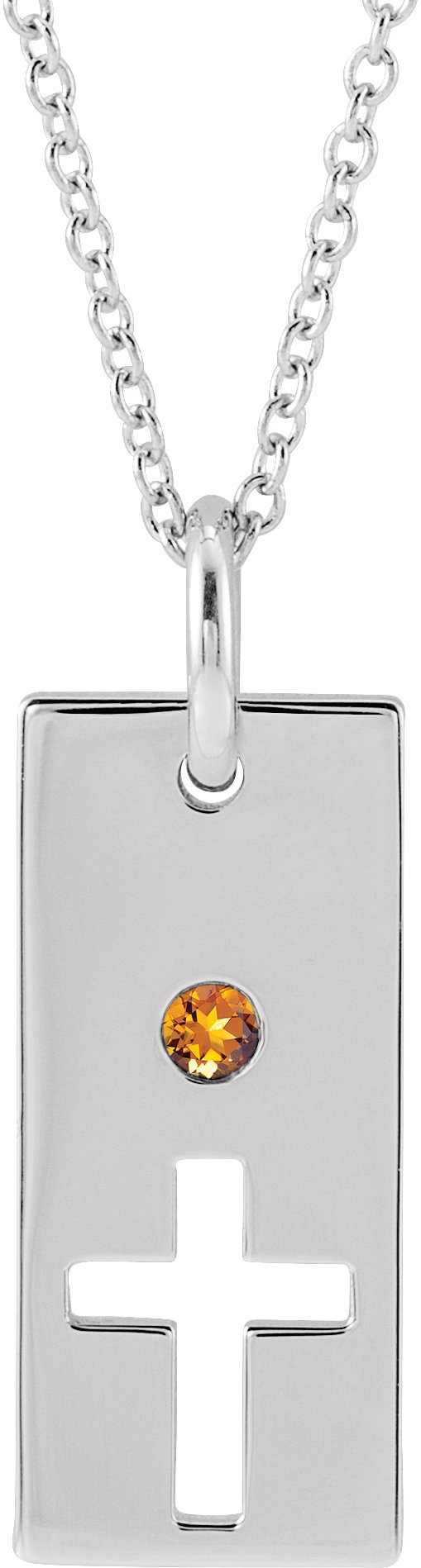 Accented Cross Bar Necklace or Pendant