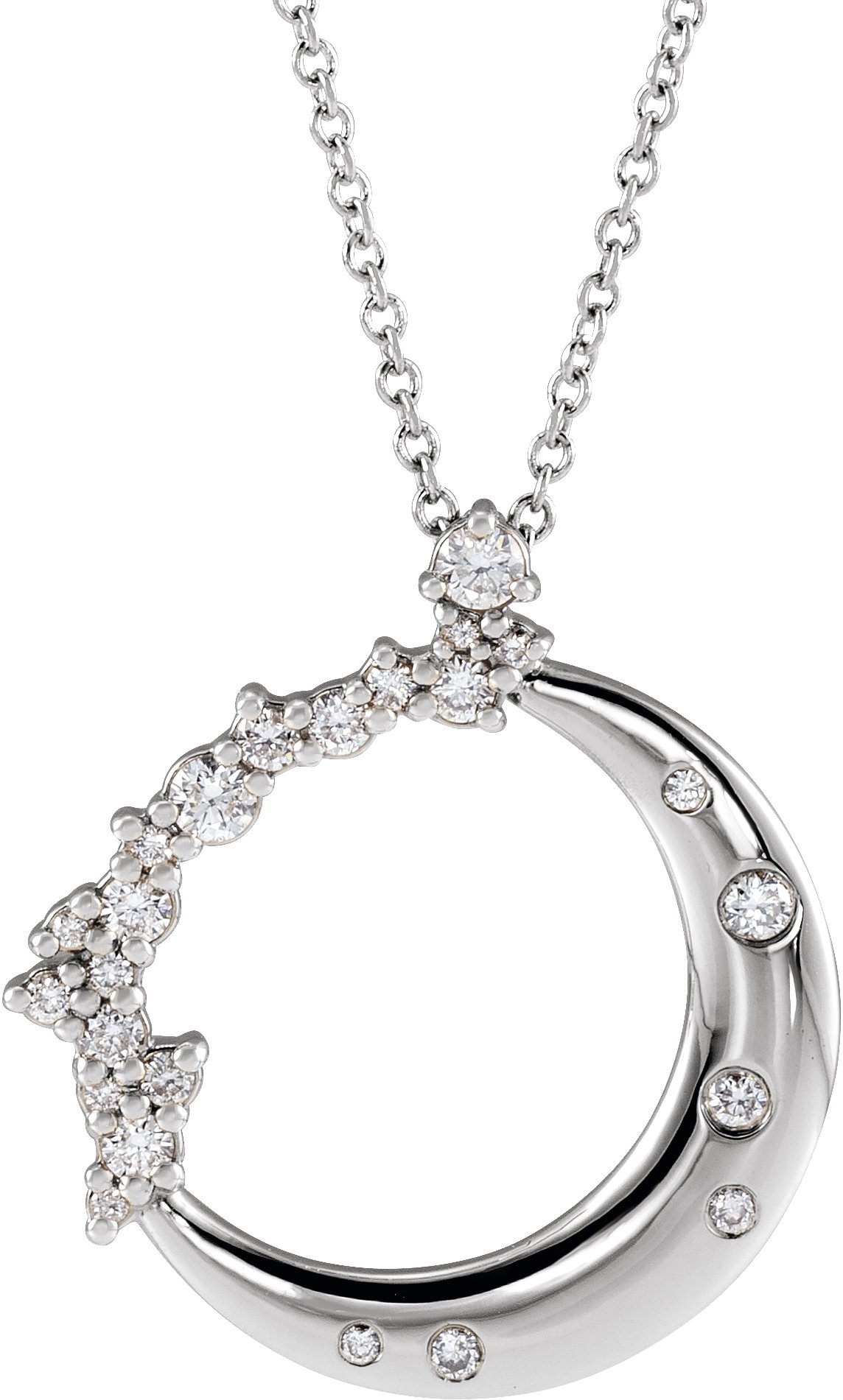 Crescent Moon Necklace or Pendant