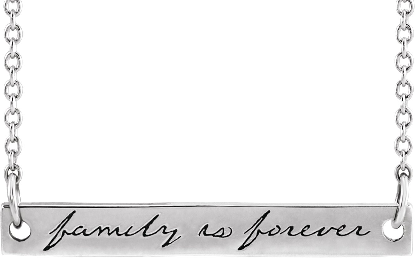 Family is Forever Bar Necklace