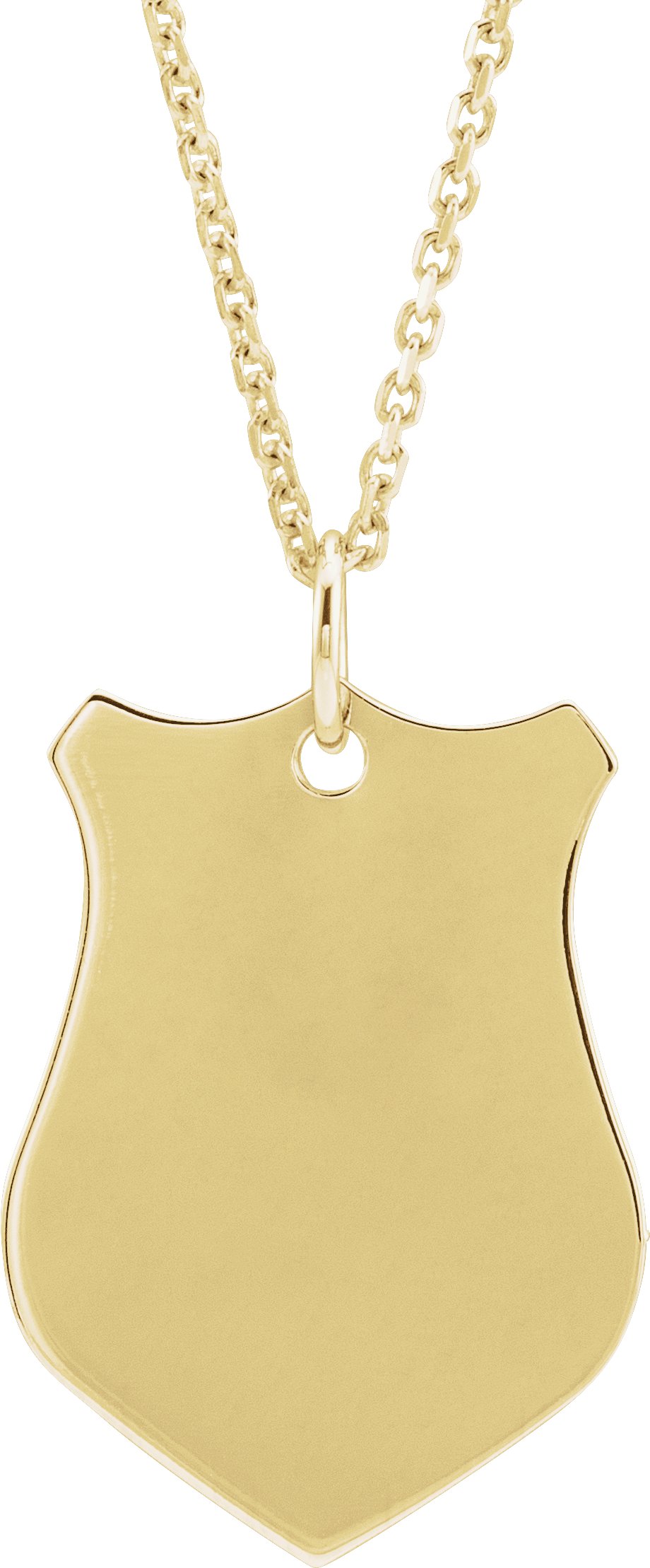 Engravable Shield Necklace or Pendant