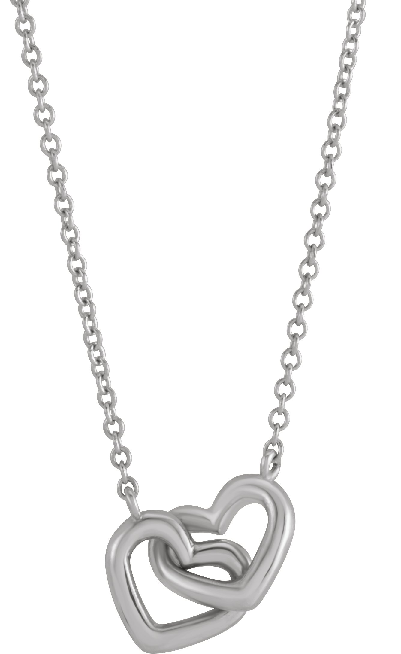 Interlocking Heart Necklace or Center