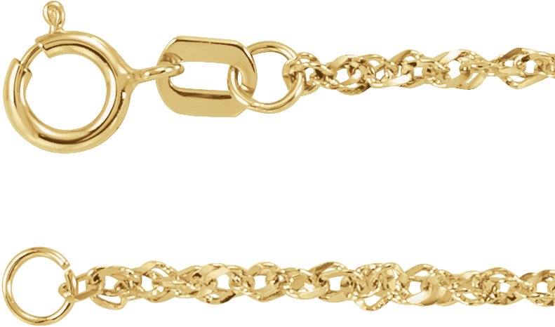 1.7 mm Diamond-Cut Singapore Chain