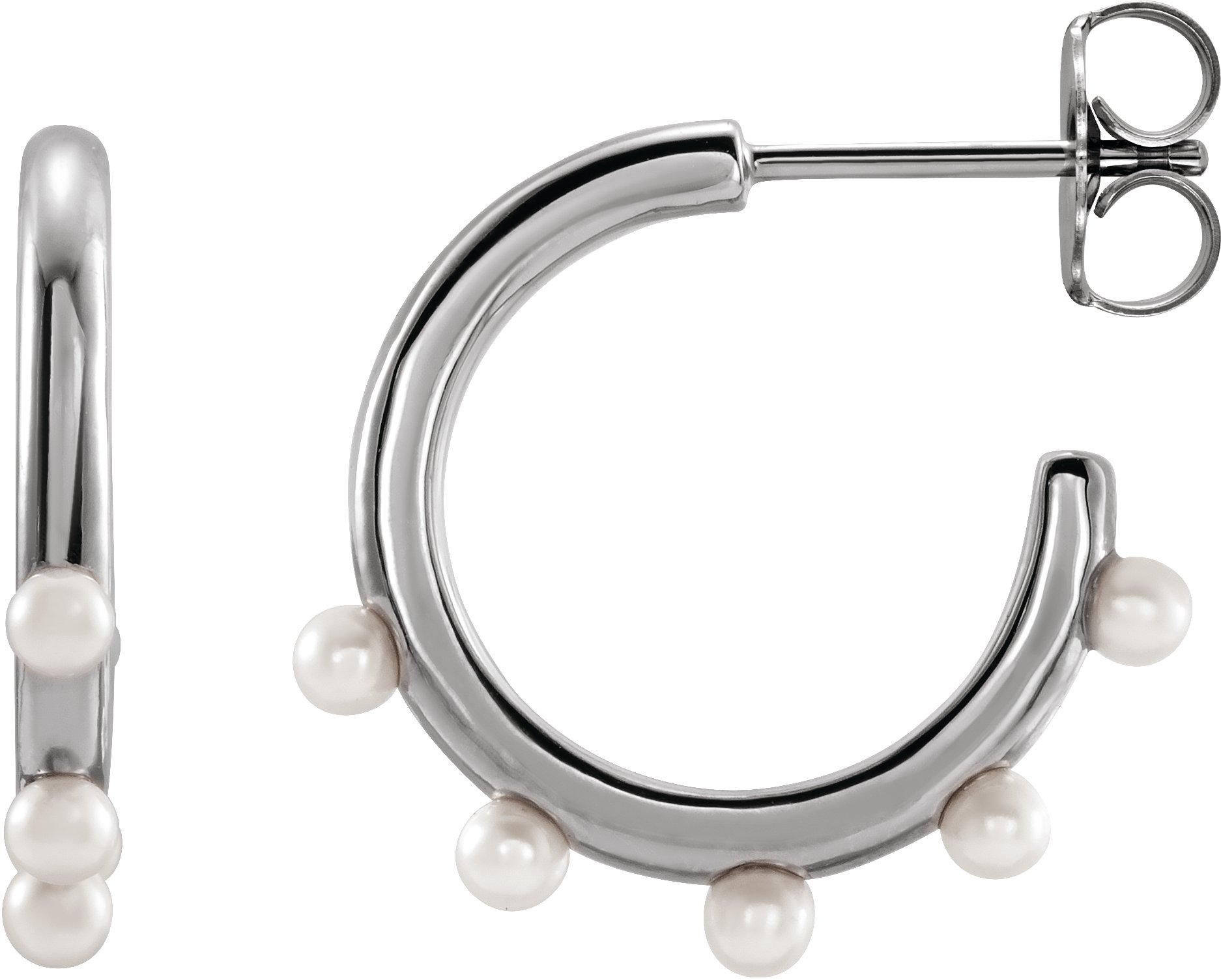 Pearl Hoop Earrings