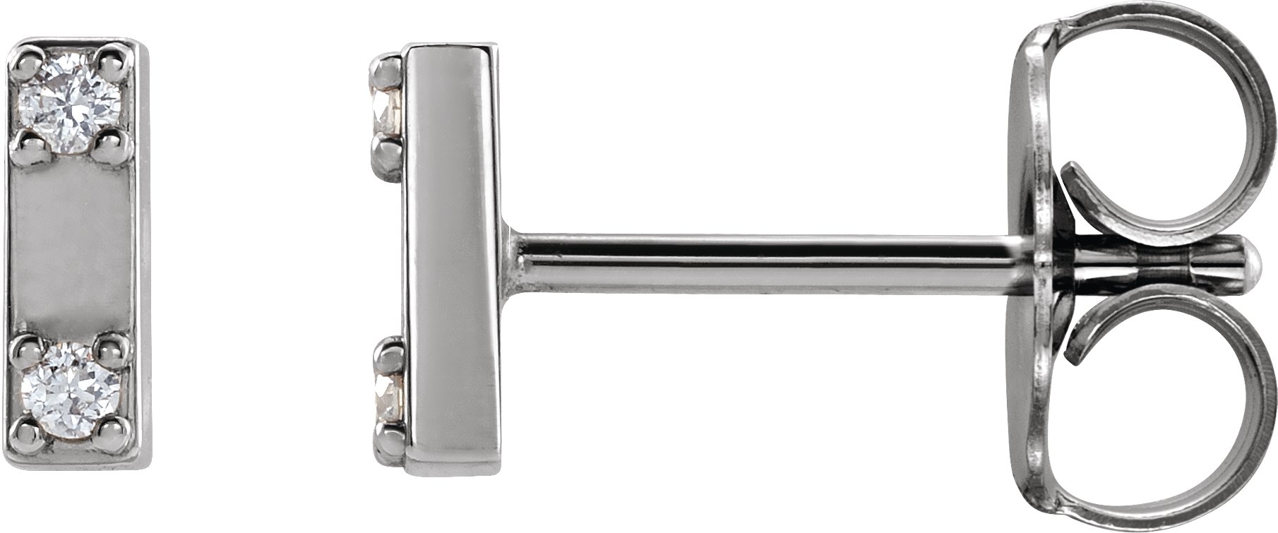 Two-Stone Bar Earrings