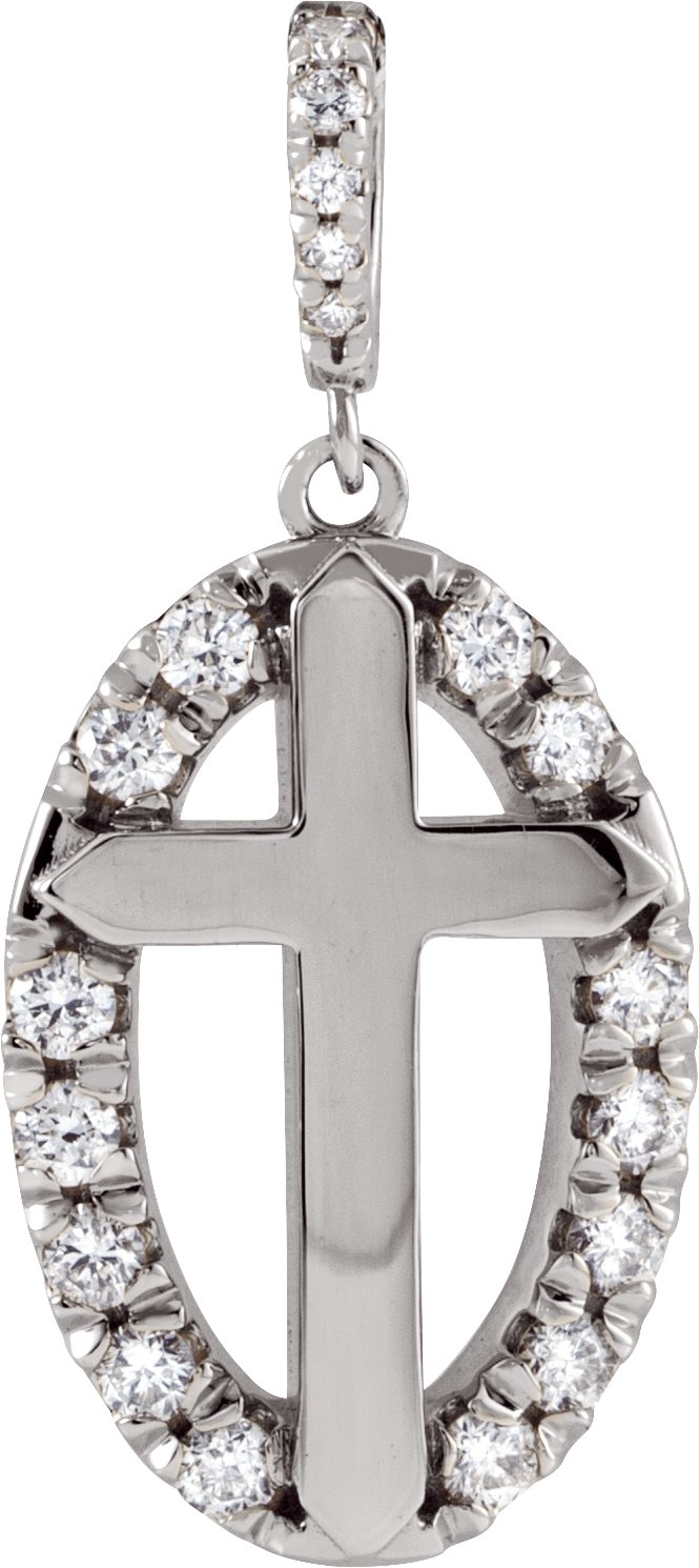 Halo-Style Cross Necklace or Pendant