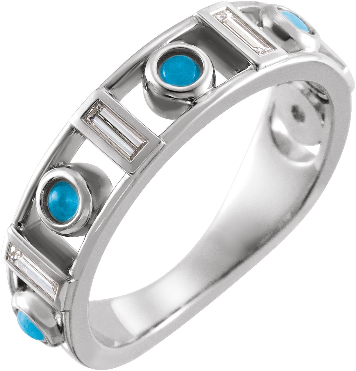 Accented Bezel-Set Cabochon Ring