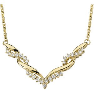 Accented V Necklace