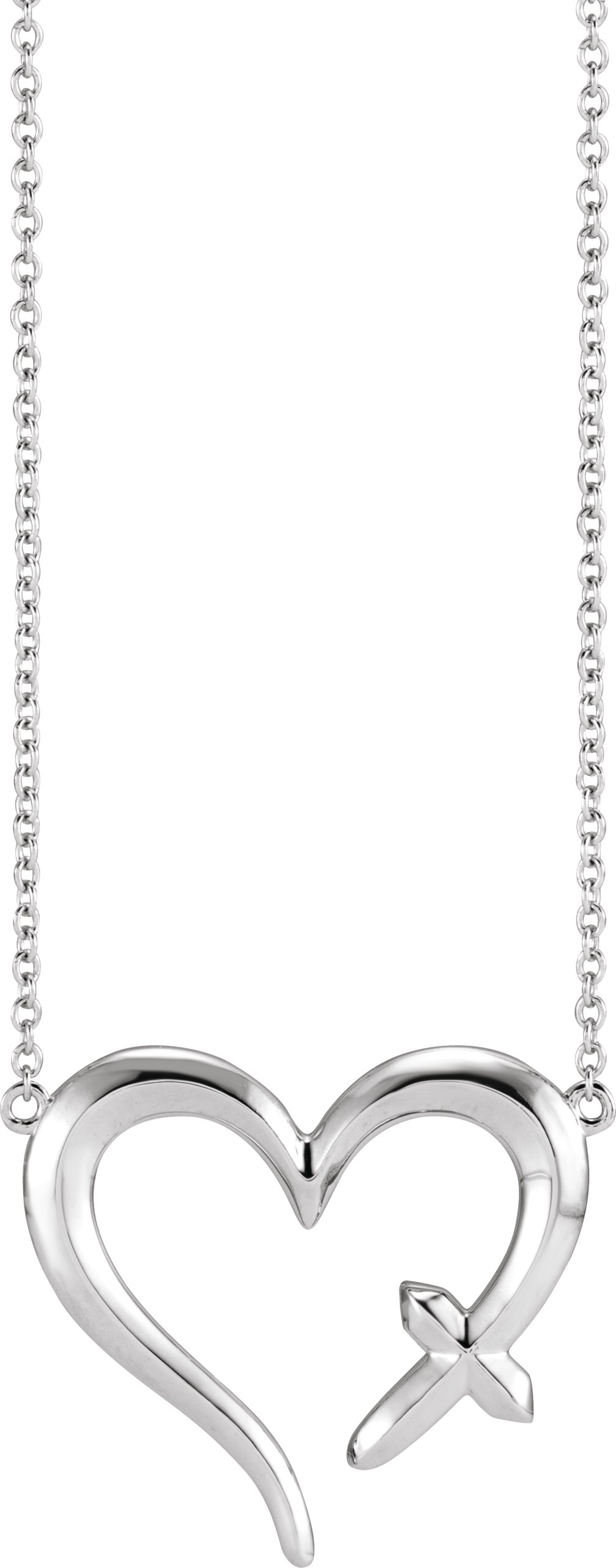 Cross & Heart Necklace or Center