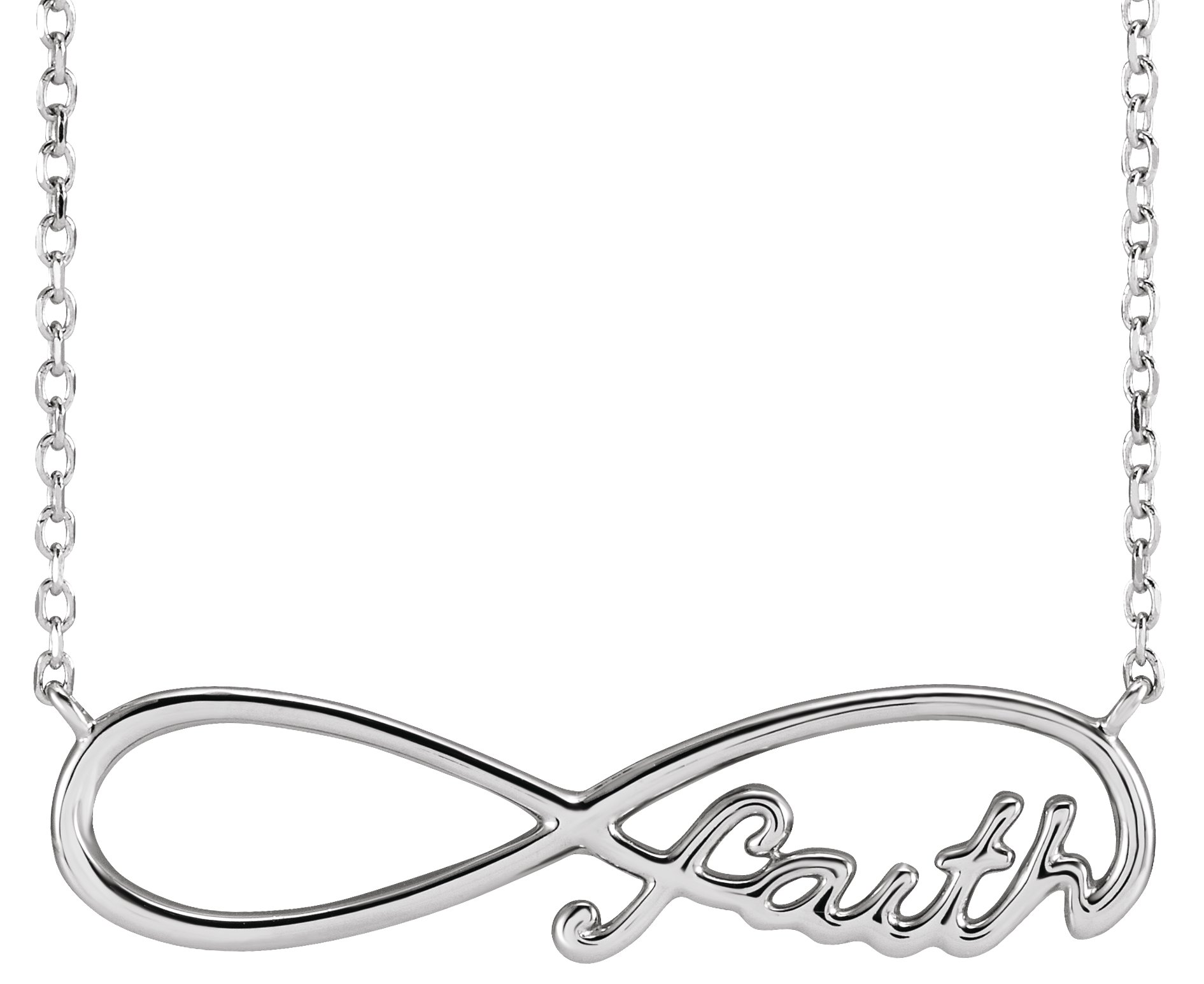Infinity-Inspired Faith Necklace or Center