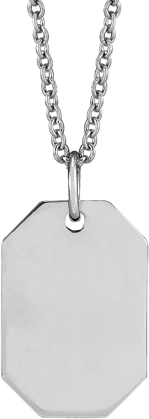 Engravable Dog Tag Necklace or Pendant
