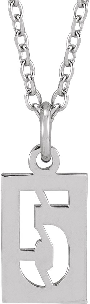 Pierced Numeral Necklace or Pendant