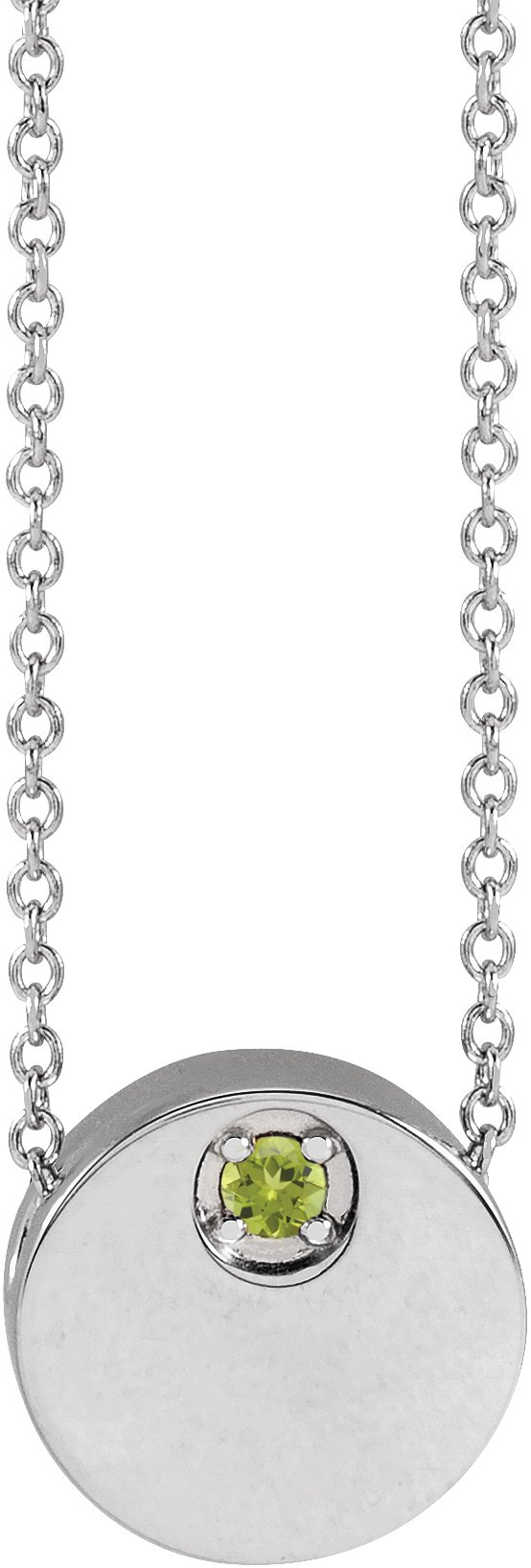 Engravable Disc Necklace or Slide Pendant