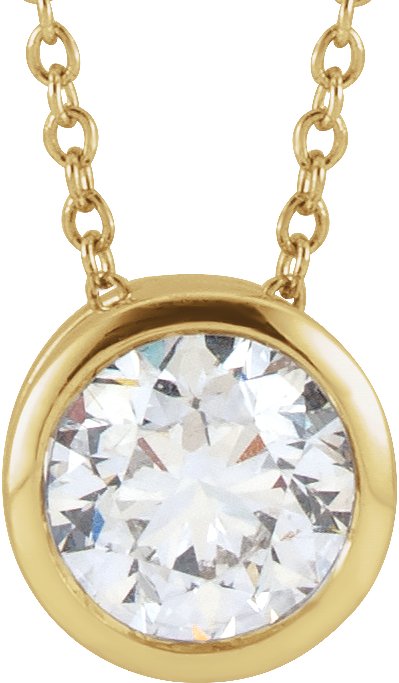 Bezel-Set Solitaire Necklace