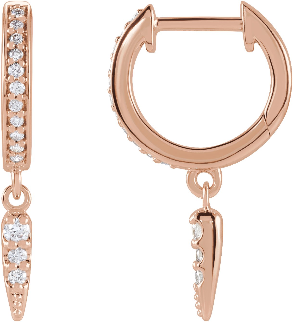 Hinged Hoop Spike Earrings