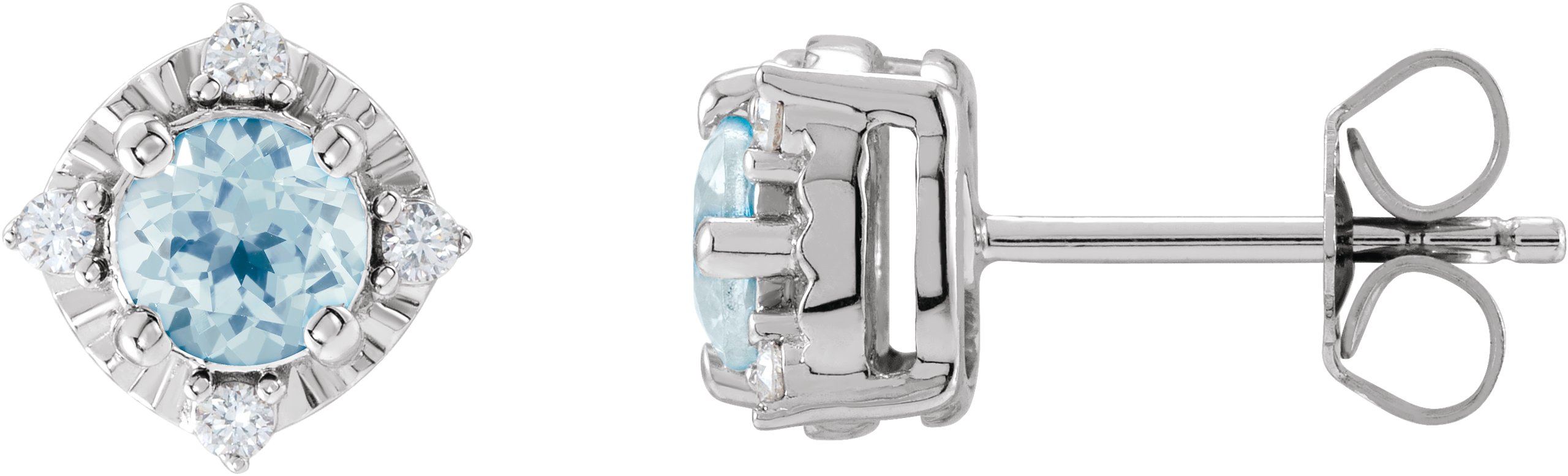 Halo-Style Birthstone Earrings