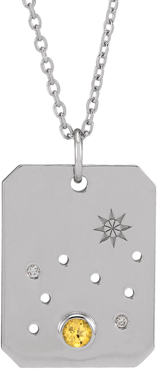 Zodiac Constellation Necklace or Pendant