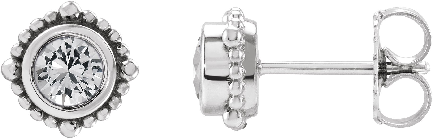 Beaded Halo-Style Stud Earrings