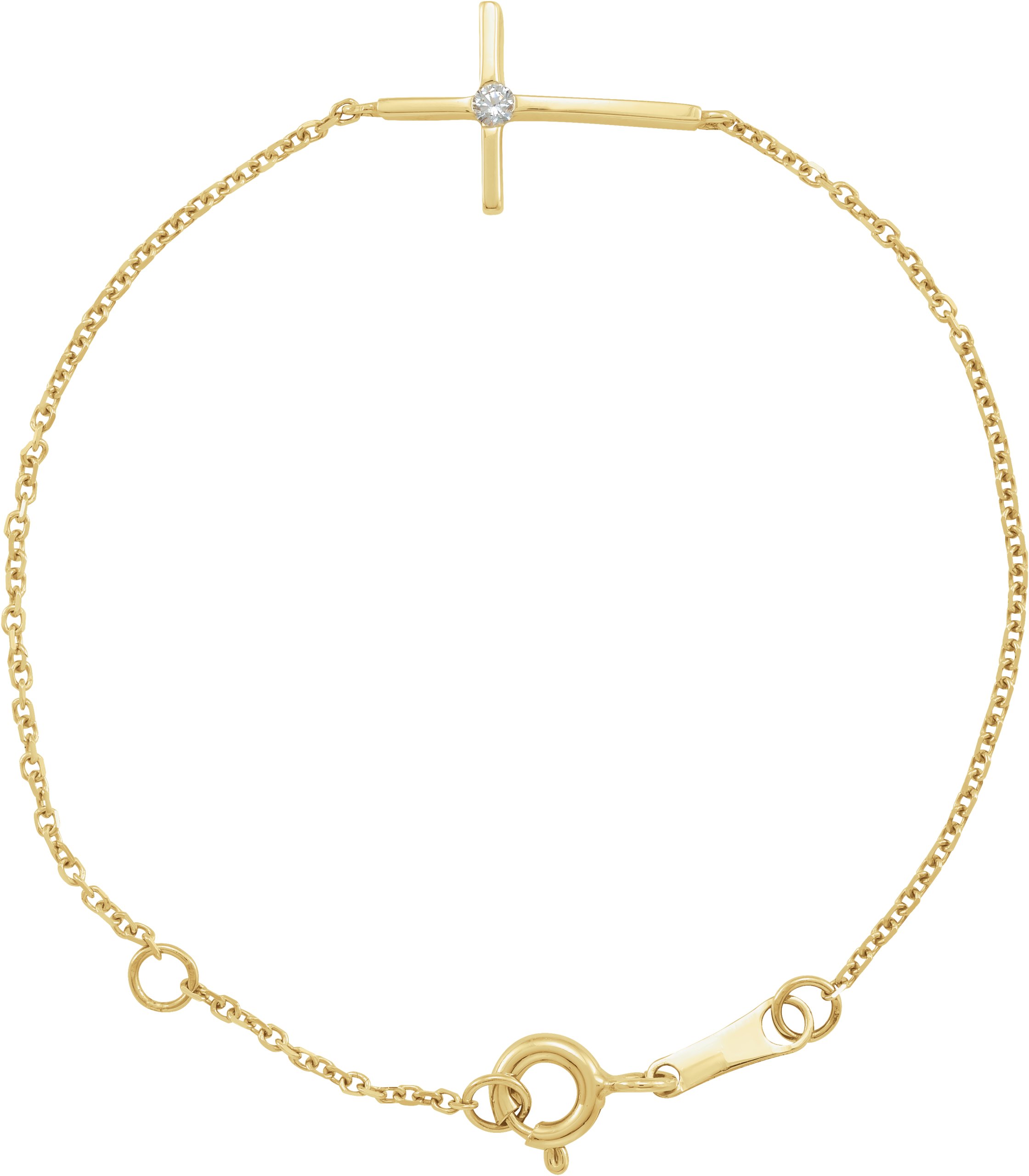 Youth Sideways Cross Bracelet
