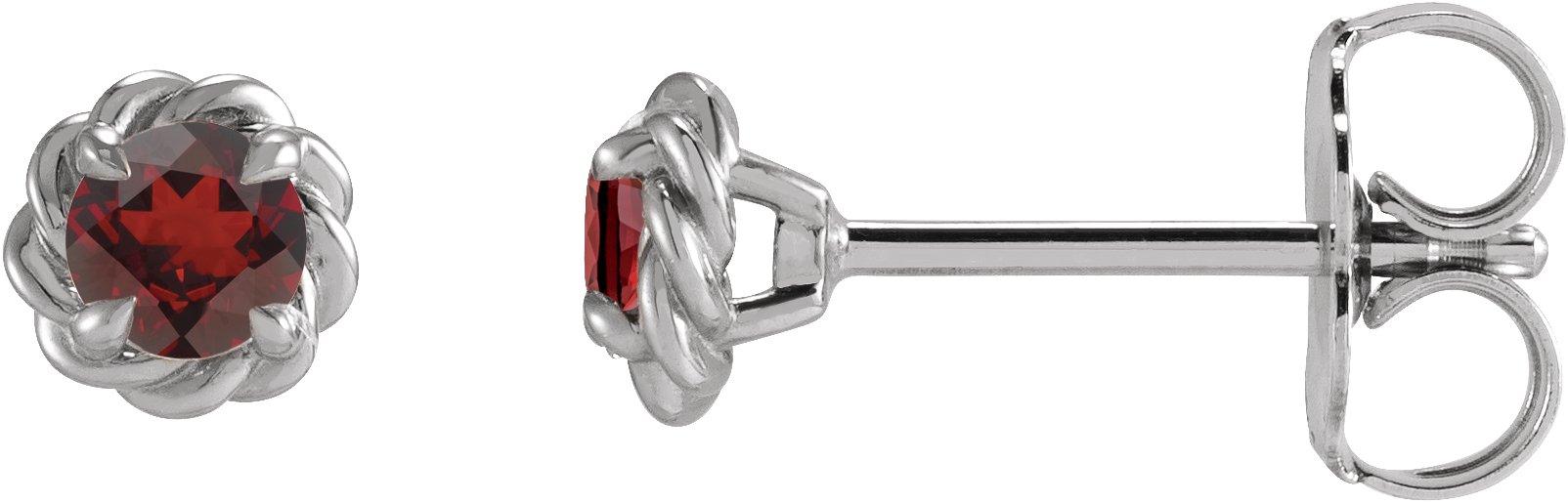 Round 4-Prong Claw Stud Earrings