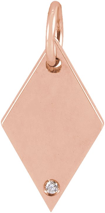Engravable Rhombus Necklace or Pendant