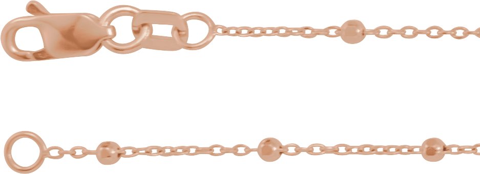 .85 mm Cable Chain with Faceted Beads