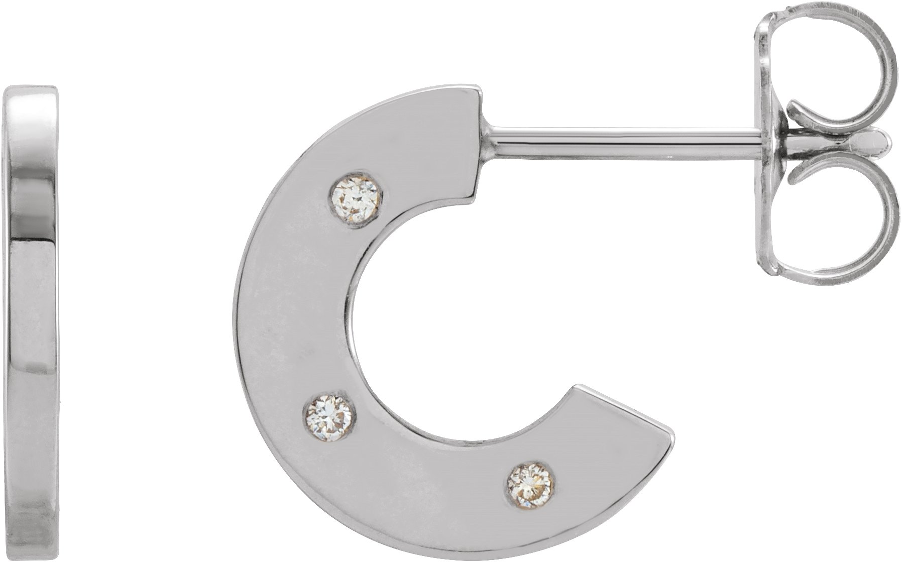 Flat Gypsy-Set Hoop Earrings