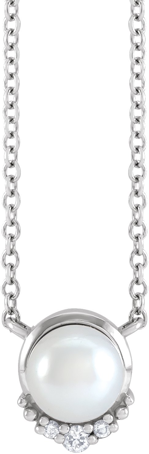 Accented Pearl Necklace or Center