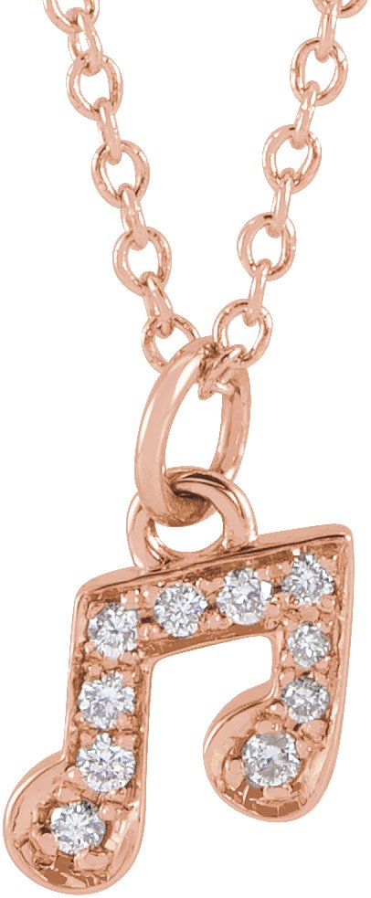 Petite Music Note Necklace