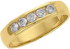 Channel-Set Five-Stone Band