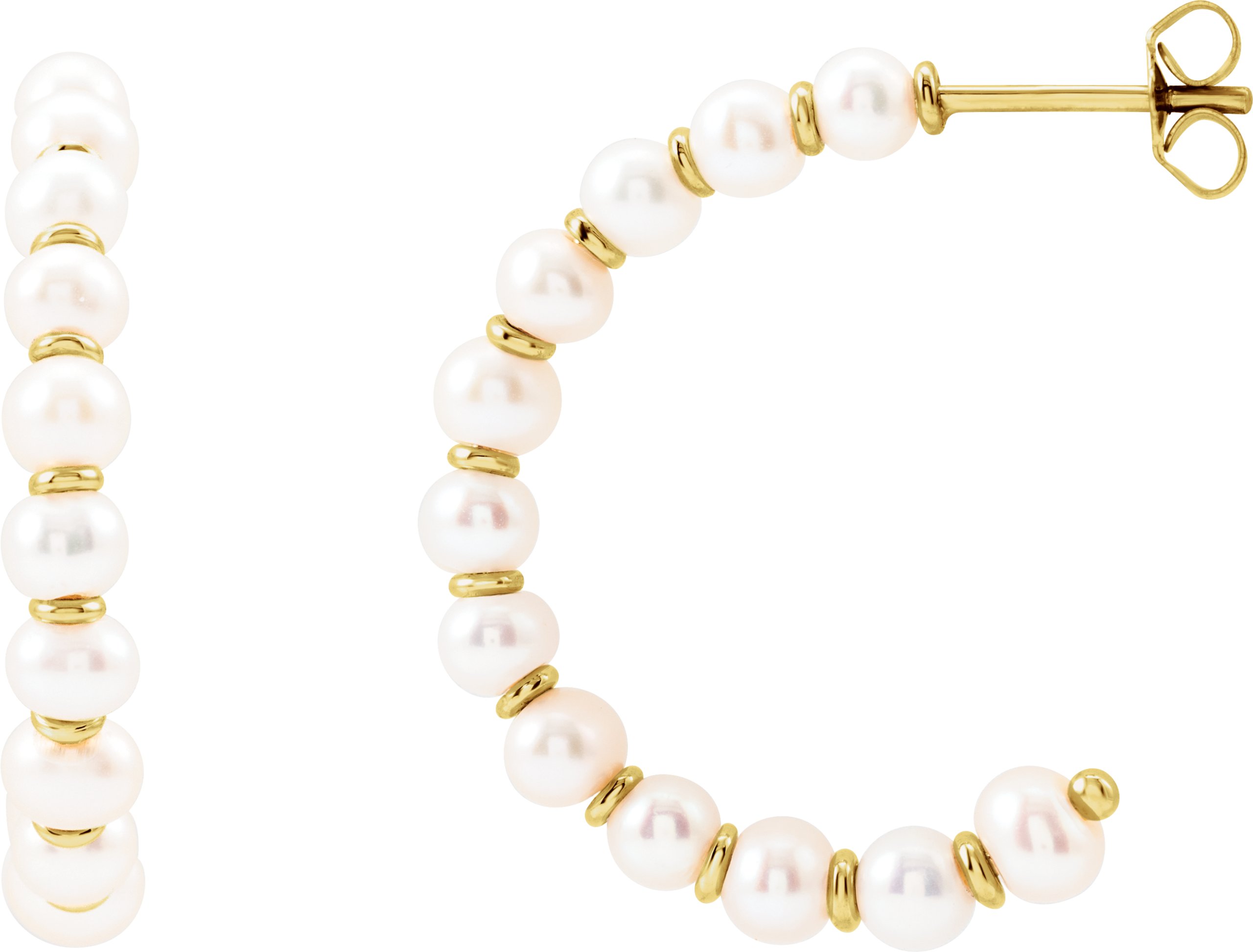 Pearl Hoop Earrings