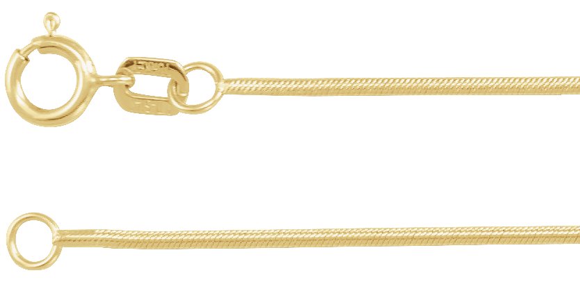 1 mm Round Snake Chain