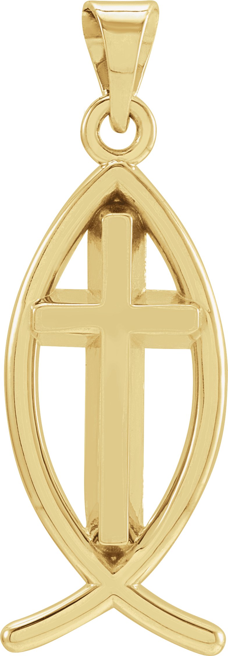 Fish with Cross Pendant