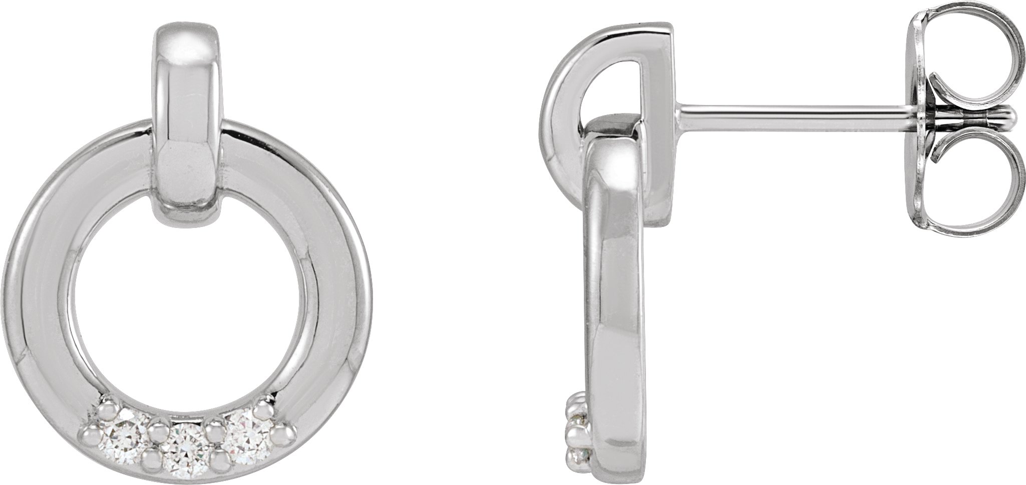 Accented Circle Earrings