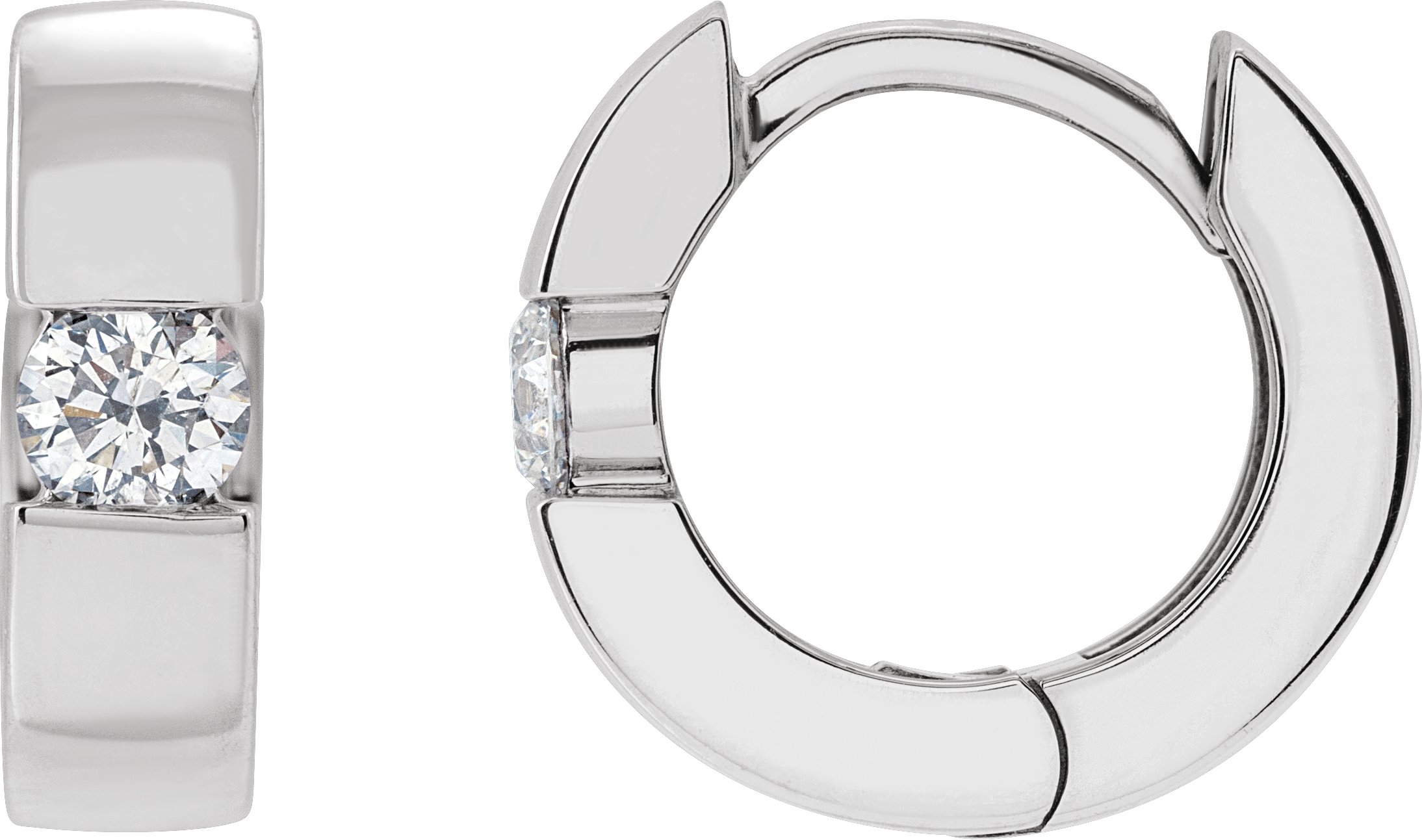 Accented Huggie Hoop Earrings