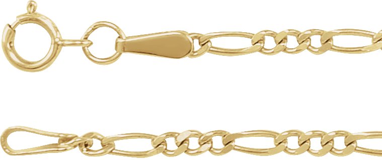1.9 mm Diamond-Cut Figaro Chain