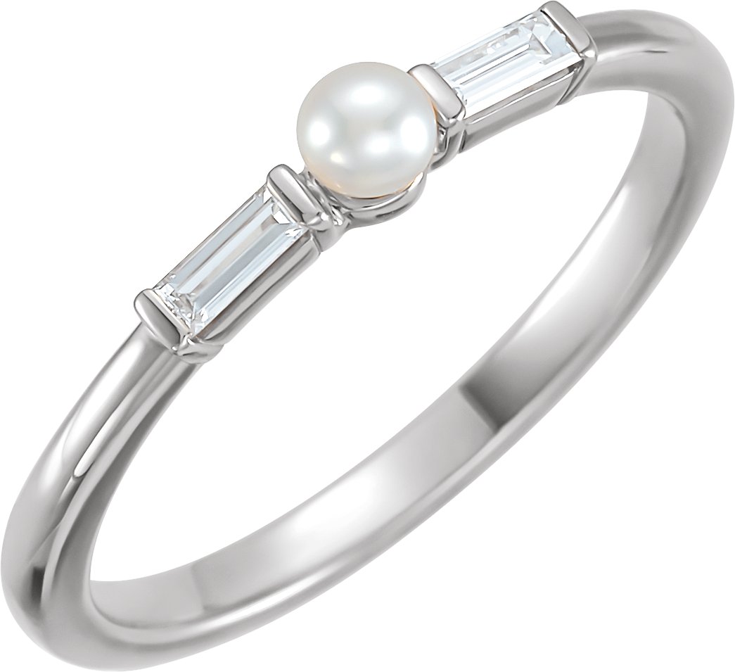 Accented Pearl Ring