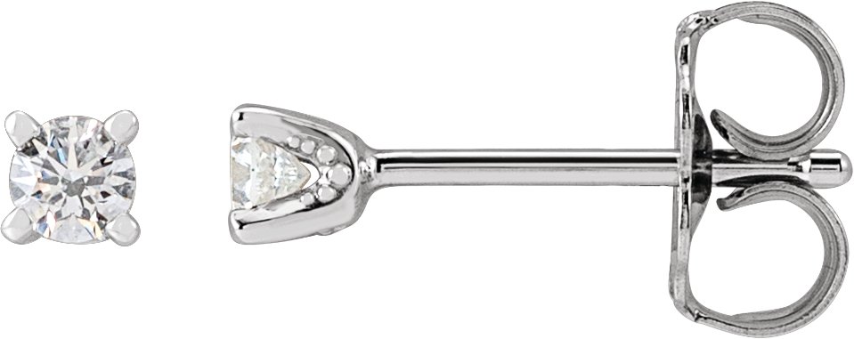 Round 4-Prong Stud Earrings