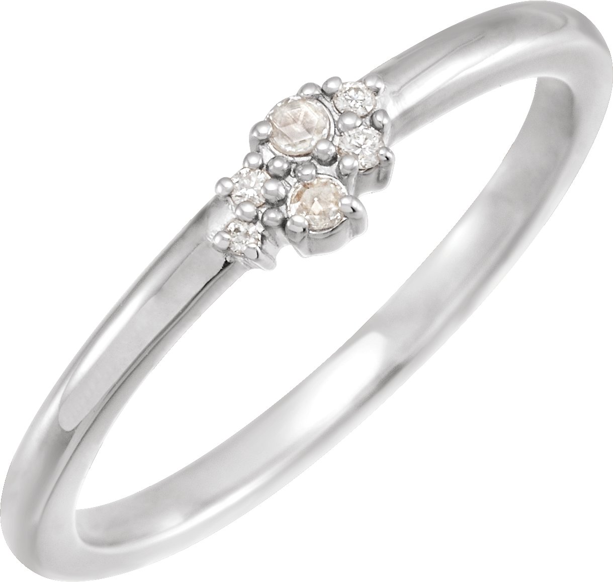 Rose-Cut Stackable Ring