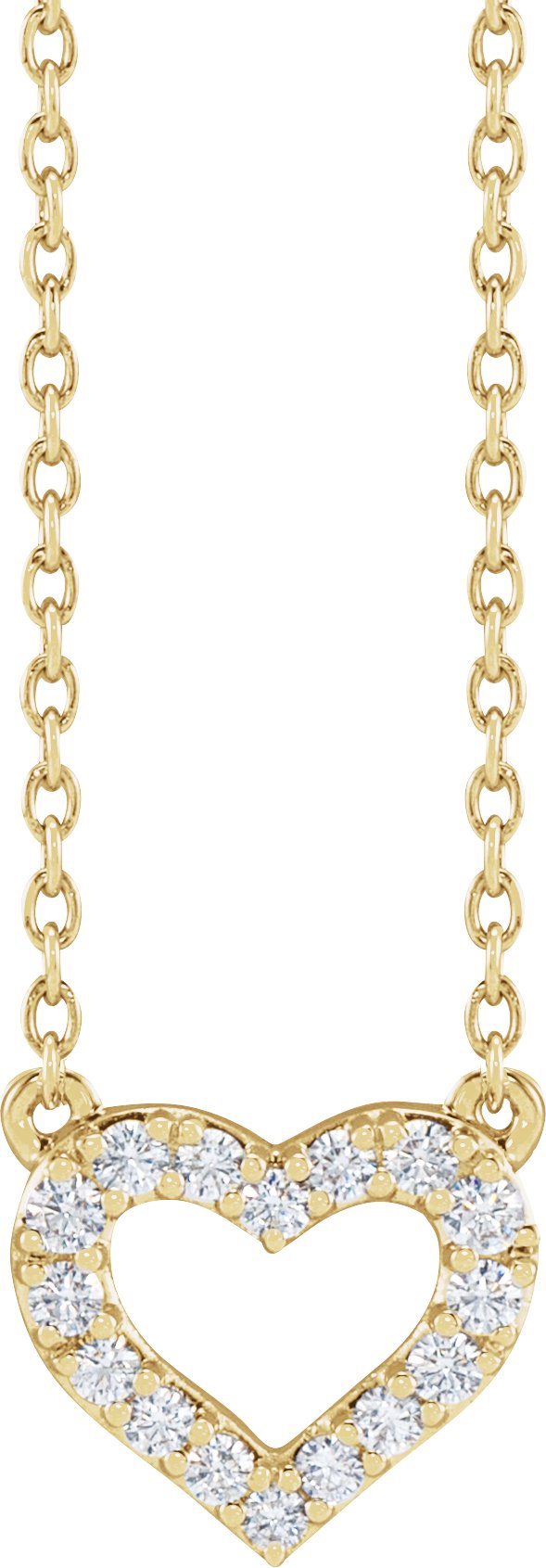 Lab-Grown Diamond Heart Necklace