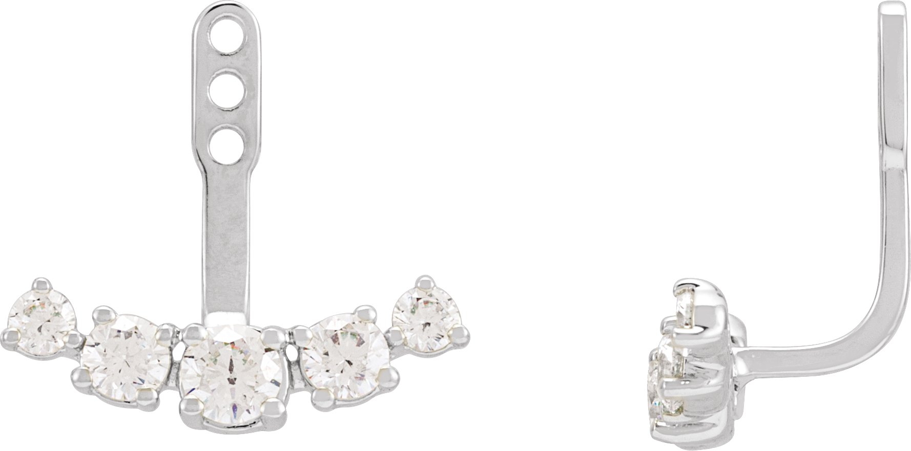 Lab-Grown Diamond Bar Earring Jackets