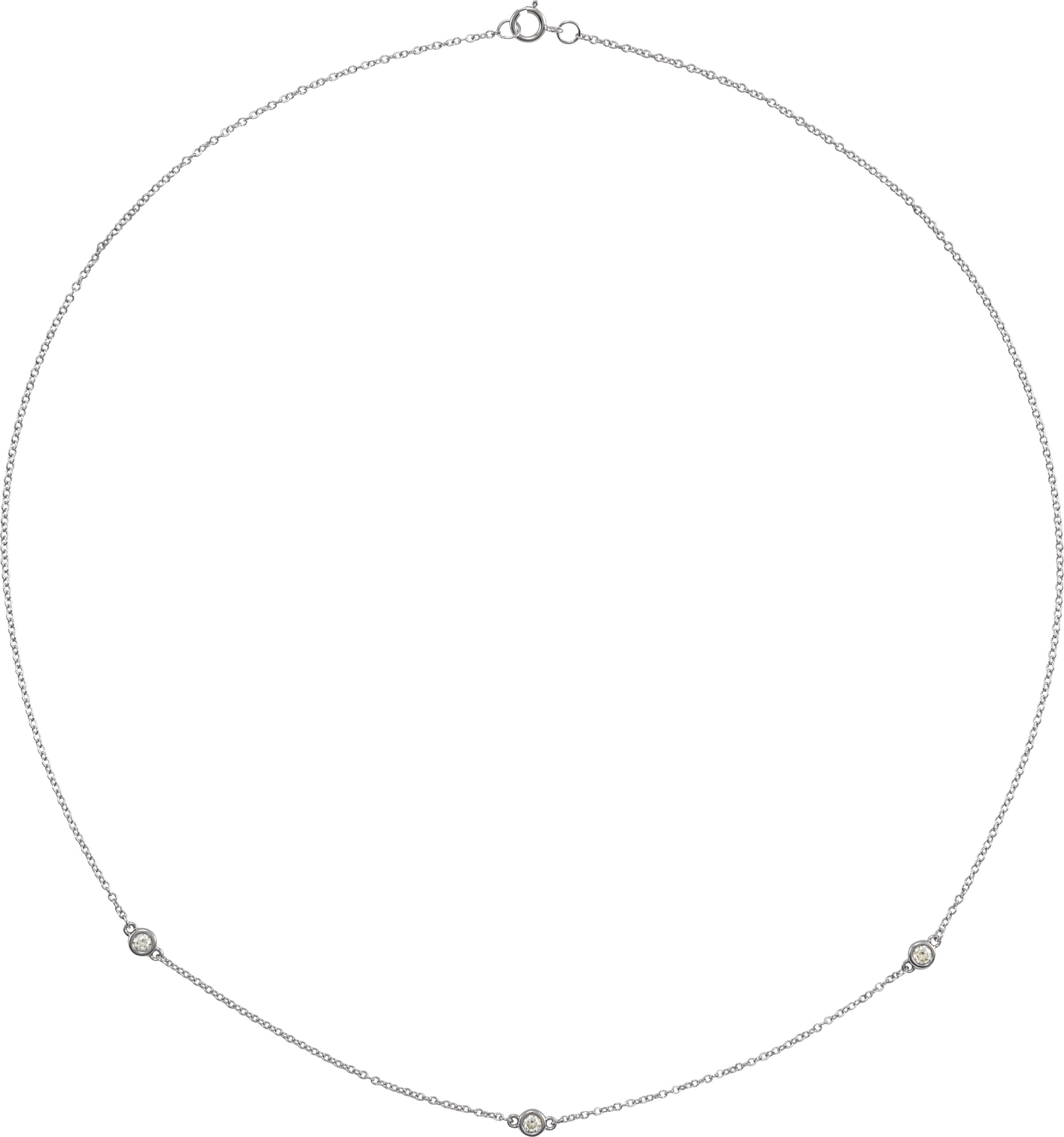 Bezel-Set Station Necklace